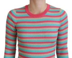 Dolce & Gabbana Multicolor Crewneck Pullover Silk Women's Sweater -Lux Lair Store 4204684