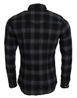 Dolce & Gabbana Black Gray Check Men Long Sleeves Men's Shirt 10 Dolce & Gabbana Black Gray Check Men Long Sleeves Men's Shirt -Lux Lair Store 4223060