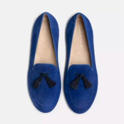 Charles Philip Chic Blue Suede Loafers For The Discerning Men's Gentleman -Lux Lair Store 4237235
