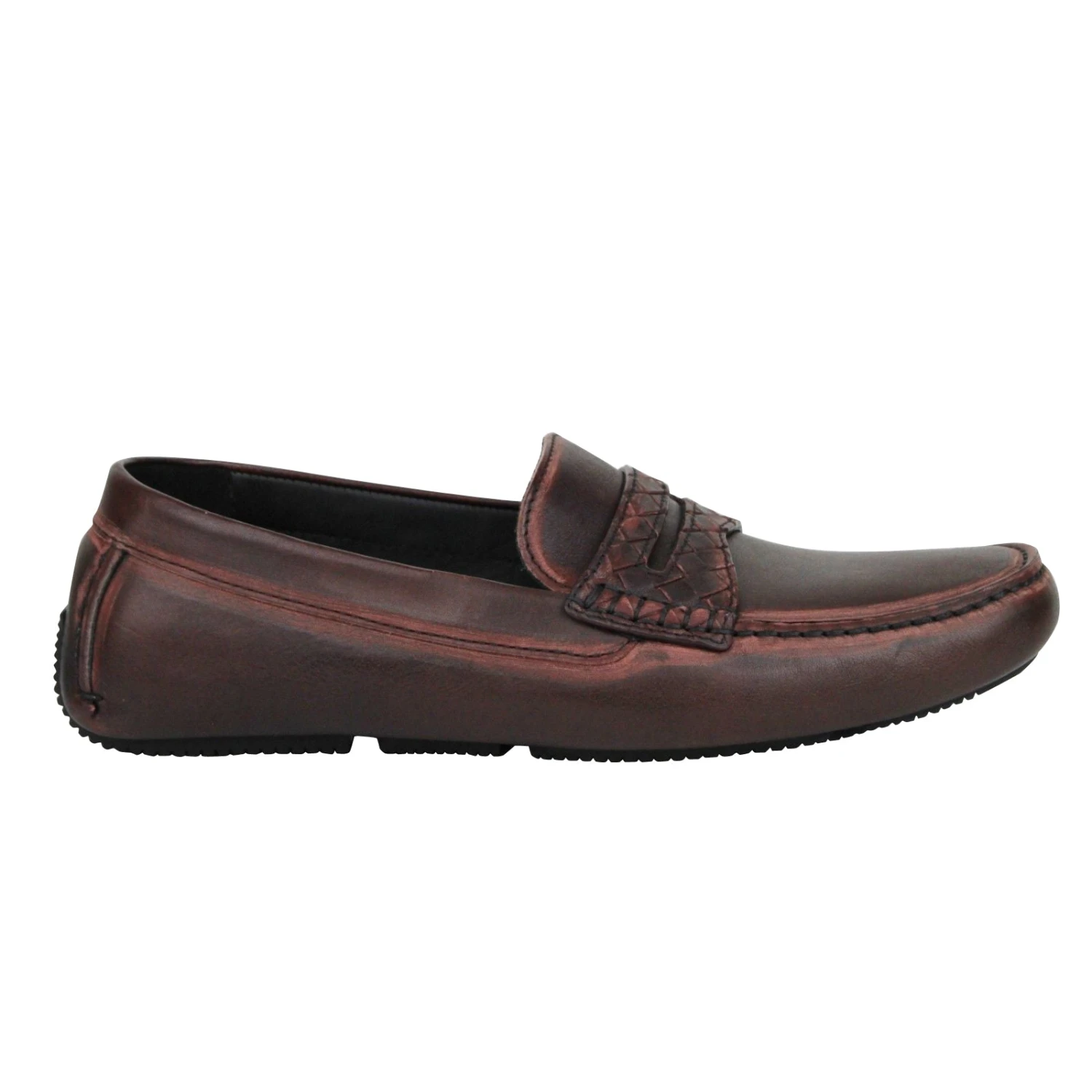 Bottega Veneta Men's Worn Burgundy Leather Loafer Shoes 427368 2240 (41 EU / 8 US) 8 Bottega Veneta Men's Worn Burgundy Leather Loafer Shoes 427368 2240 (41 EU / 8 US) - Image 6