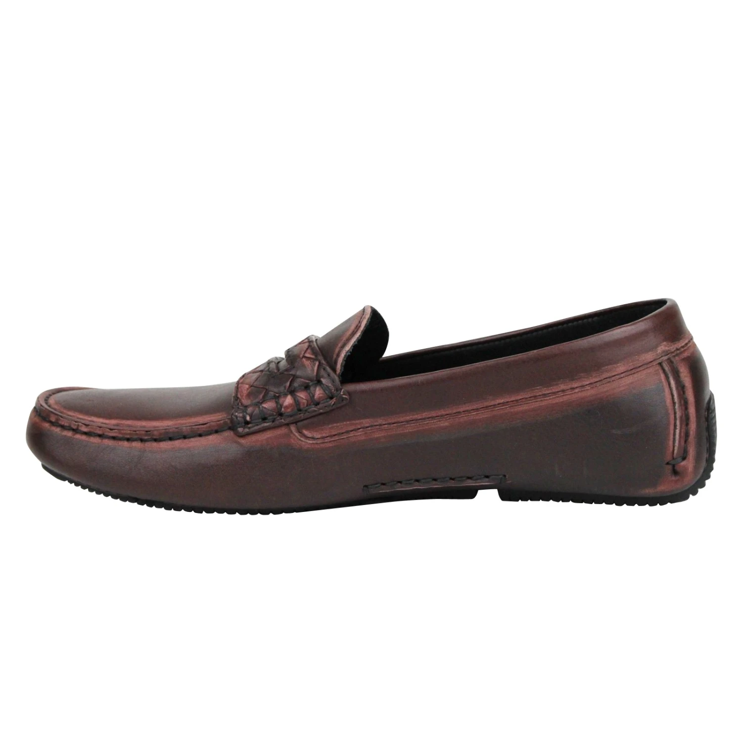 Bottega Veneta Men's Worn Burgundy Leather Loafer Shoes 427368 2240 (41 EU / 8 US) 9 Bottega Veneta Men's Worn Burgundy Leather Loafer Shoes 427368 2240 (41 EU / 8 US) - Image 7