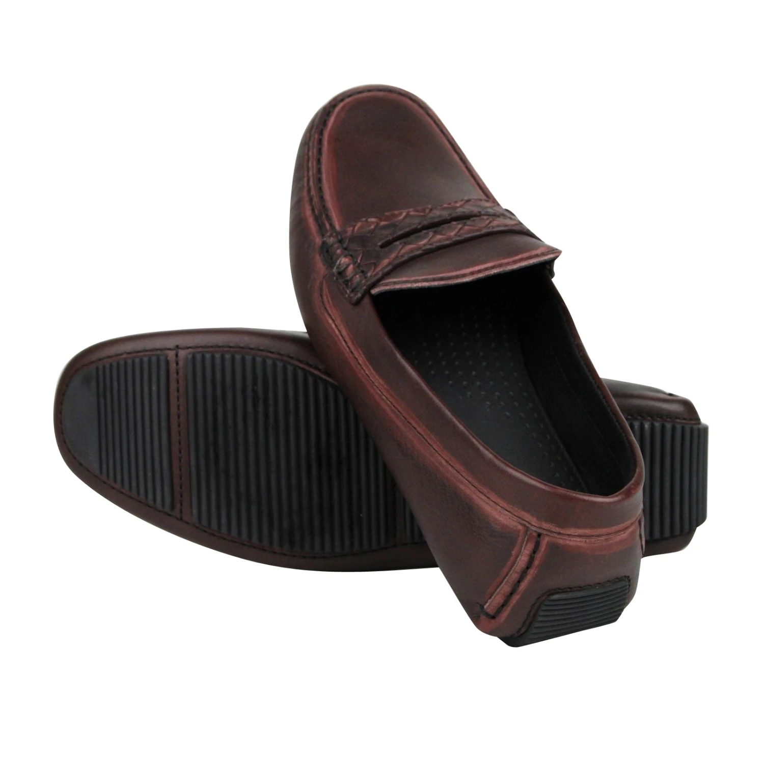 Bottega Veneta Men's Worn Burgundy Leather Loafer Shoes 427368 2240 (41 EU / 8 US) 10 Bottega Veneta Men's Worn Burgundy Leather Loafer Shoes 427368 2240 (41 EU / 8 US) - Image 8