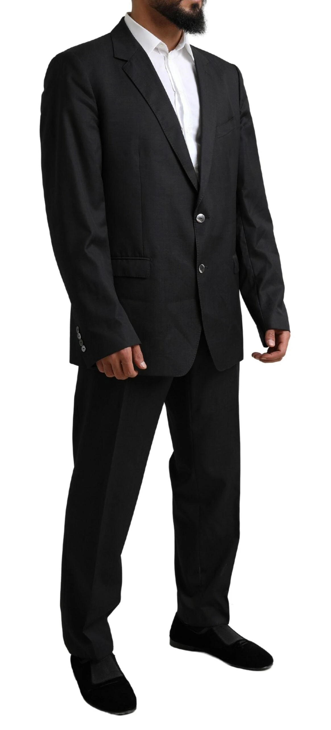 Dolce & Gabbana Black MARTINI Single Breasted 2 Piece Men's Suit 4 Dolce & Gabbana Black MARTINI Single Breasted 2 Piece Men's Suit - Image 2