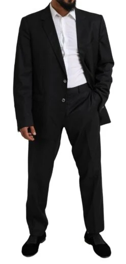 Dolce & Gabbana Black MARTINI Single Breasted 2 Piece Men's Suit 13 Dolce & Gabbana Black MARTINI Single Breasted 2 Piece Men's Suit -Lux Lair Store 4273808