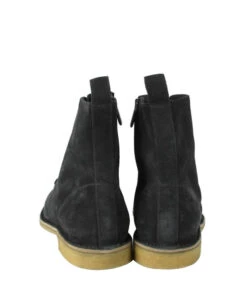 Bottega Veneta Men's Dark Gray Suede Side Zipper Lace-Up Boot 427383 2015 -Lux Lair Store 427383 2015 42.5 5