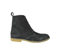 Bottega Veneta Men's Dark Gray Suede Side Zipper Lace-Up Boot 427383 2015 -Lux Lair Store 427383 2015 42.5 6