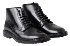Dolce & Gabbana Black Leather Men Short Boots Lace Up Men's Shoes 11 Dolce & Gabbana Black Leather Men Short Boots Lace Up Men's Shoes -Lux Lair Store 4274827