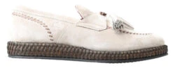 Dolce & Gabbana Ivory Suede Leather Men Espadrille Men's Shoes