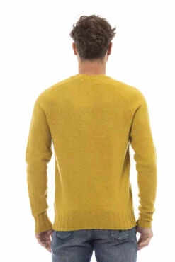 Alpha Studio Yellow Wool Men Men's Sweater 7 Alpha Studio Yellow Wool Men Men's Sweater -Lux Lair Store 4280514
