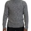 Dolce & Gabbana Gray Wool Knit Turtleneck Pullover Men's Sweater