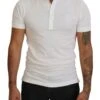 Dolce & Gabbana White Cotton Logo Short Sleeve Polo Men's T-shirt -Lux Lair Store 4282109
