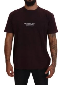 Dolce & Gabbana Bordeaux Crewneck Short Sleeve Men's T-shirt