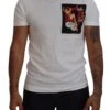 Dolce & Gabbana Cotton White Logo Print Crewneck Men's T-shirt