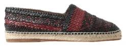 Dolce & Gabbana Black Bordeaux Buffalo Leather Espadrille Men's Shoes