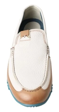 Dolce & Gabbana White Leather Loafers Moccasins Men's Shoes -Lux Lair Store 4282287