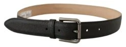 Dolce & Gabbana Black Calf Leather Brown Backend Men's Belt -Lux Lair Store 4282880