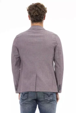 Distretto12 Purple Cotton Men Men's Blazer 10 Distretto12 Purple Cotton Men Men's Blazer -Lux Lair Store 4283411
