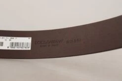 Dolce & Gabbana Brown Plain Calf Leather Gold Tone Buckle Men's Belt 13 Dolce & Gabbana Brown Plain Calf Leather Gold Tone Buckle Men's Belt -Lux Lair Store 4284001