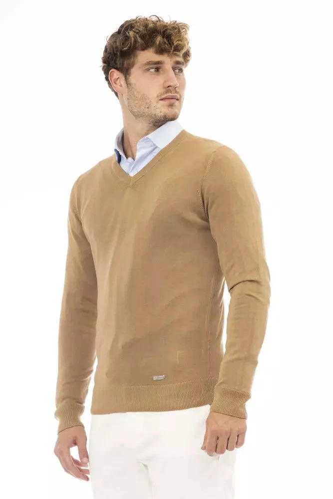 Baldinini Trend Beige Modal Men Men's Sweater 4 Baldinini Trend Beige Modal Men Men's Sweater - Image 2