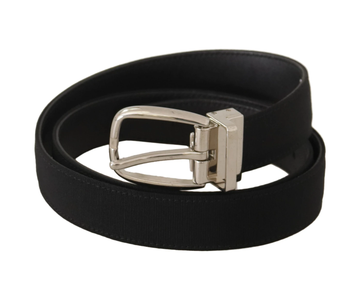 Dolce & Gabbana Belt Black Calf Leather Silver Tone Metal Men's Buckle 5 Dolce & Gabbana Belt Black Calf Leather Silver Tone Metal Men's Buckle - Image 3