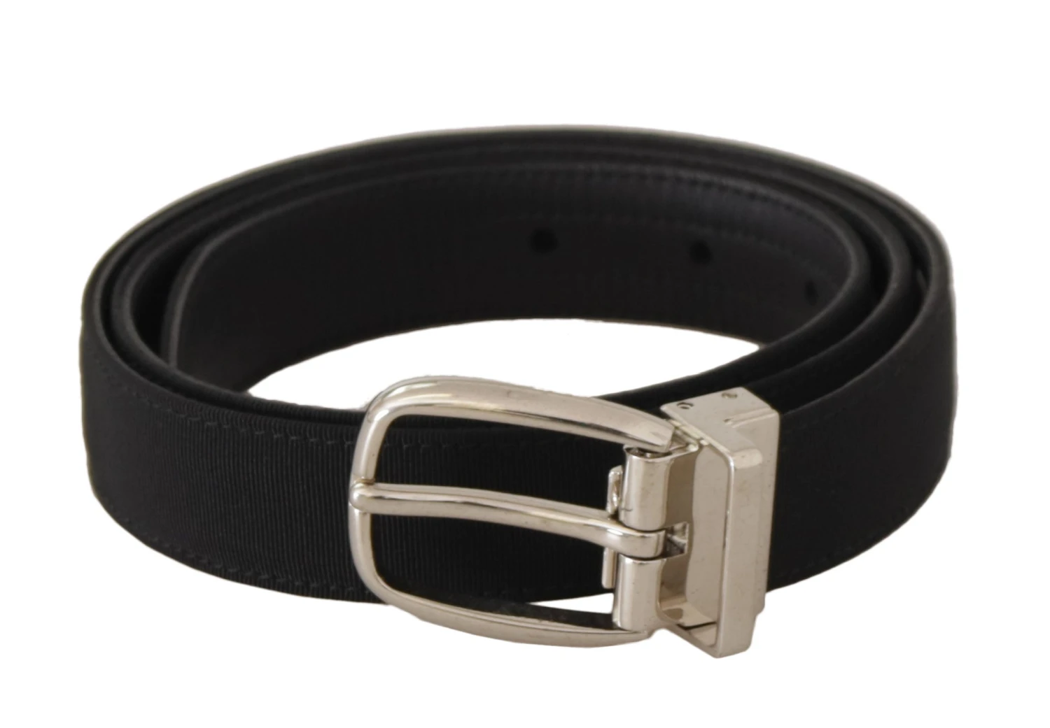 Dolce & Gabbana Belt Black Calf Leather Silver Tone Metal Men's Buckle 3 Dolce & Gabbana Belt Black Calf Leather Silver Tone Metal Men's Buckle