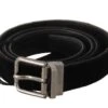 Dolce & Gabbana Black Cotton Silver Tone Metal Buckle Men's Belt 2 Dolce & Gabbana Black Cotton Silver Tone Metal Buckle Men's Belt -Lux Lair Store 4288712