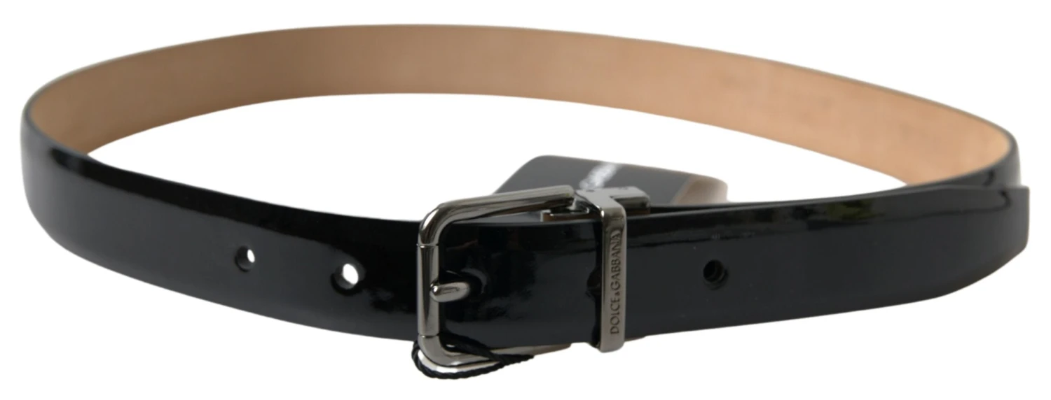 Dolce & Gabbana Black Calf Leather Metal Buckle Men Men's Belt 5 Dolce & Gabbana Black Calf Leather Metal Buckle Men Men's Belt - Image 3