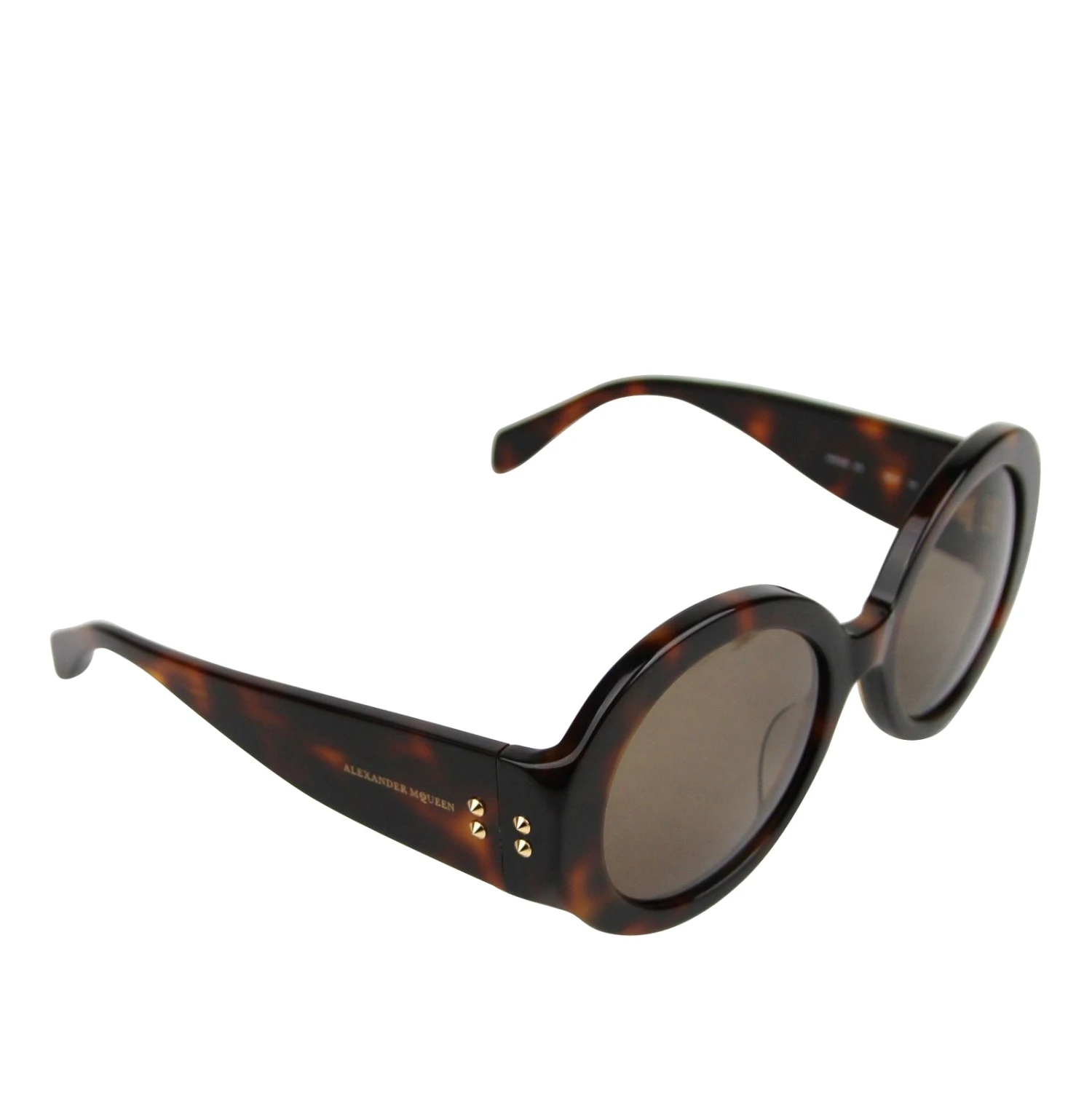 Alexander McQueen Unisex Havana Plastic Acetate Round Sunglasses AM0032S 429178 2302 5 Alexander McQueen Unisex Havana Plastic Acetate Round Sunglasses AM0032S 429178 2302 - Image 3