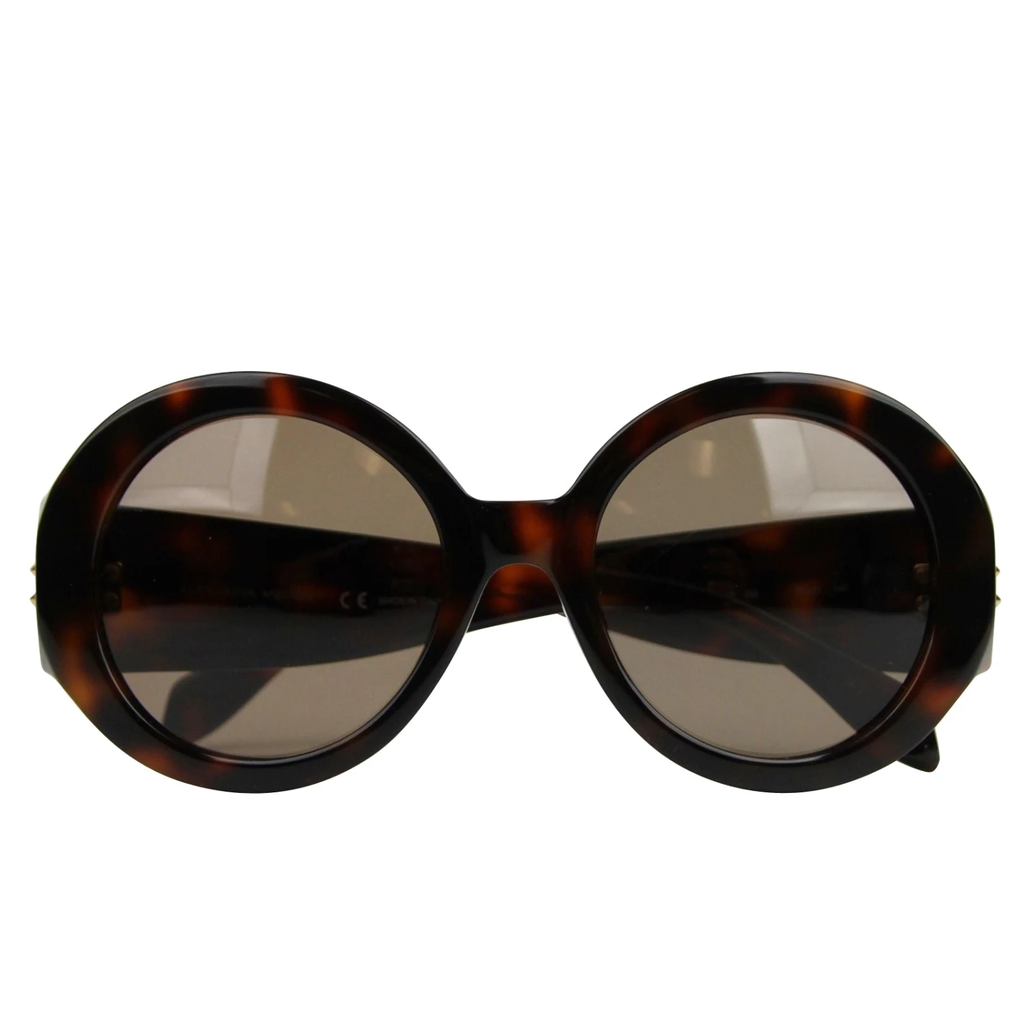 Alexander McQueen Unisex Havana Plastic Acetate Round Sunglasses AM0032S 429178 2302 11 Alexander McQueen Unisex Havana Plastic Acetate Round Sunglasses AM0032S 429178 2302 - Image 9