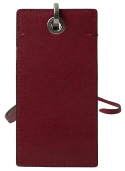 Dolce & Gabbana Red Leather Lanyard Logo Slim Card Holder Men Men's Wallet 10 Dolce & Gabbana Red Leather Lanyard Logo Slim Card Holder Men Men's Wallet -Lux Lair Store 4292872