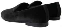 Dolce & Gabbana Black Velvet Loafers Formal Men's Shoes -Lux Lair Store 4295491