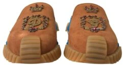 Dolce & Gabbana Brown Suede Crown Logo NS1 Slides Men's Sandals 10 Dolce & Gabbana Brown Suede Crown Logo NS1 Slides Men's Sandals -Lux Lair Store 4297717