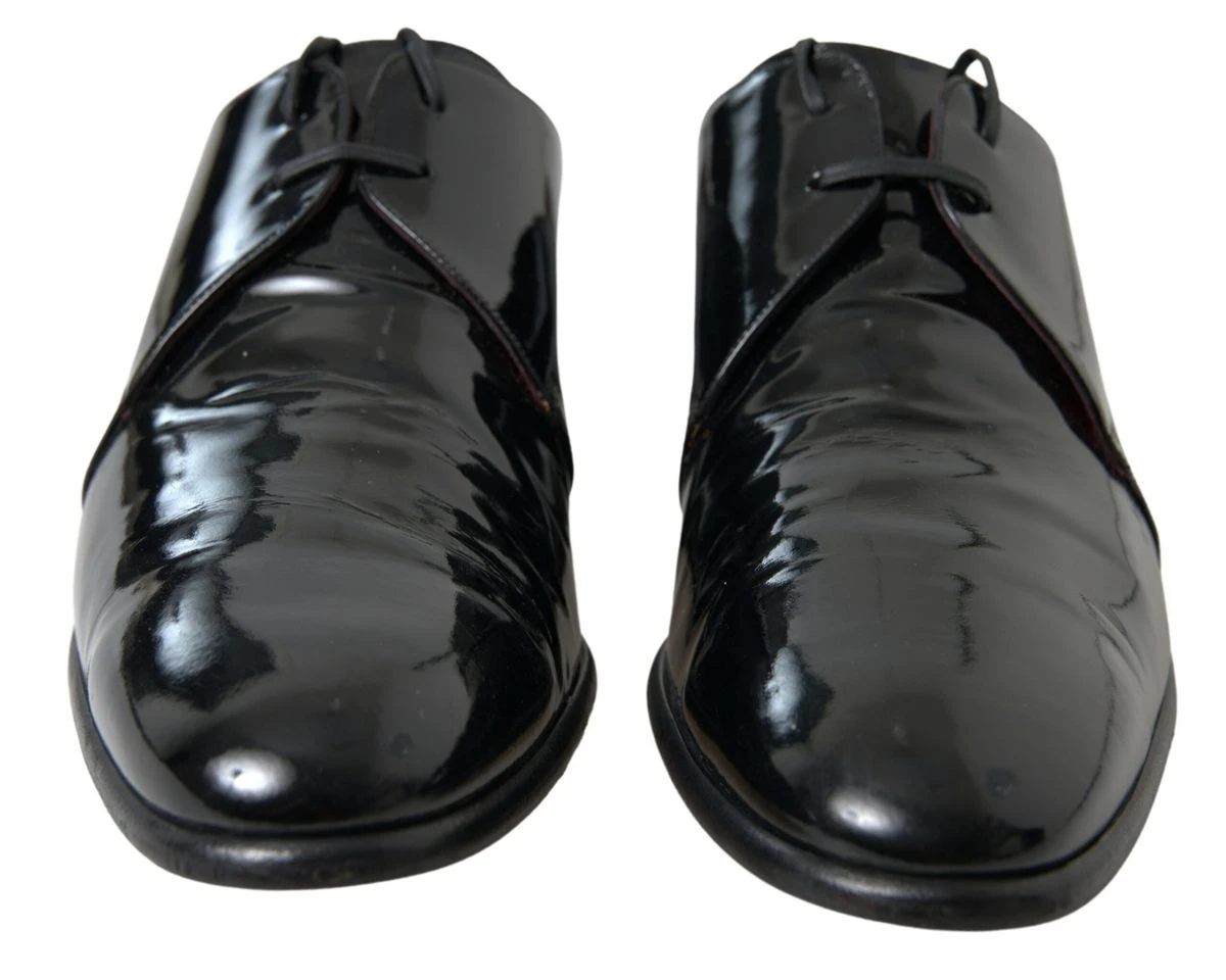 Dolce & Gabbana Black Patent Leather Formal Men's Shoes 7 Dolce & Gabbana Black Patent Leather Formal Men's Shoes - Image 5