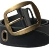 Dolce & Gabbana Black Leather Gold Metal Buckle Men Men's Belt