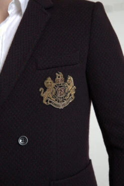 Dolce & Gabbana Purple Logo Embroidery Double Breasted Men's Blazer 12 Dolce & Gabbana Purple Logo Embroidery Double Breasted Men's Blazer -Lux Lair Store 4302764