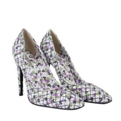 Bottega Veneta Women's Green / Purple Floral Leather Heels (39 EU / 9 US) -Lux Lair Store 430540 8404 39 4