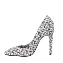 Bottega Veneta Women's Green / Purple Floral Leather Heels (39 EU / 9 US) -Lux Lair Store 430540 8404 39 7