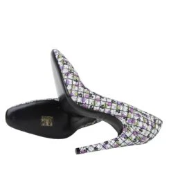 Bottega Veneta Women's Green / Purple Floral Leather Heels (39 EU / 9 US) -Lux Lair Store 430540 8404 39 8