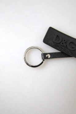 Dolce & Gabbana Black DG Logo Leather Silver Metal Men's Keychain 7 Dolce & Gabbana Black DG Logo Leather Silver Metal Men's Keychain -Lux Lair Store 4317610
