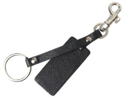 Dolce & Gabbana Black DG Logo Leather Silver Metal Men's Keychain 9 Dolce & Gabbana Black DG Logo Leather Silver Metal Men's Keychain -Lux Lair Store 4317612