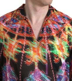 Dolce & Gabbana Multicolor Luminarie Print Men Cotton Men's Shirt -Lux Lair Store 4318340
