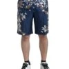 Dolce & Gabbana Blue Floral Print Silk Men Bermuda Men's Shorts 1 Dolce & Gabbana Blue Floral Print Silk Men Bermuda Men's Shorts -Lux Lair Store 4319048