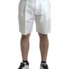Dolce & Gabbana White Cotton Stretch Men Bermuda Denim Men's Shorts 1 Dolce & Gabbana White Cotton Stretch Men Bermuda Denim Men's Shorts -Lux Lair Store 4319087