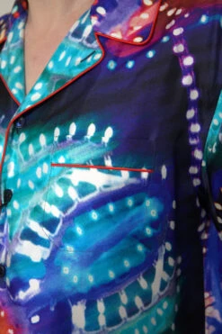 Dolce & Gabbana Multicolor Silk Psychedelic Print Men Pajama Men's Shirt -Lux Lair Store 4319370