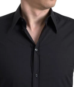 Dolce & Gabbana Black Cotton Men Long Sleeves MARTINI Men's Shirt 11 Dolce & Gabbana Black Cotton Men Long Sleeves MARTINI Men's Shirt -Lux Lair Store 4319396