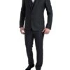 Dolce & Gabbana Black 3 Piece Single Breasted MARTINI Men's Suit 2 Dolce & Gabbana Black 3 Piece Single Breasted MARTINI Men's Suit -Lux Lair Store 4320283