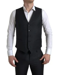 Dolce & Gabbana Black 3 Piece Single Breasted MARTINI Men's Suit -Lux Lair Store 4320287