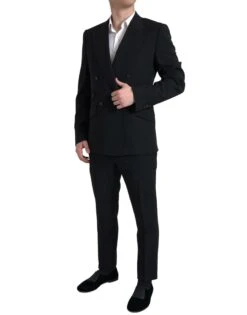 Dolce & Gabbana Black 2 Piece Double Breasted SICILIA Men's Suit