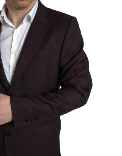 Dolce & Gabbana Maroon 2 Piece Single Breasted MARTINI Men's Suit -Lux Lair Store 4320385