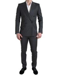Dolce & Gabbana Gray 2 Piece Double Breasted SICILIA Men's Suit
